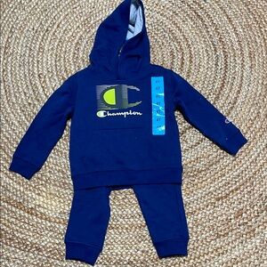 Champion Kids' Navy Hoodie and Sweatpants Set
